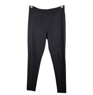 Vylette Leggings Juniors Large Black Suede High Rise Ponte Stretch Warm Casual